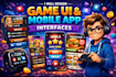 design or redesign  UI ux hud menus mobile game interfaces UI UX website apps