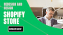 redesign and design shopify website, store
