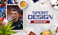 design professional matchday and player graphics