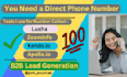direct phone number cell mobile number b2b lead generation
