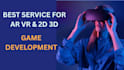develop ar VR app,  2d 3d and ar VR game in unity
