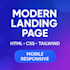 build a modern responsive landing page using HTML,CSS, and tailwind