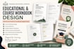 design canva educational course workbook, teacher training manuals, worksheet