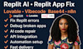 replit app, replit ai, replit website, base44 lovable vibecode fix replit, n8n