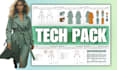 create professional fashion tech pack with detailed specifications