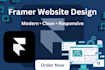 design a modern framer website or landing page
