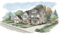 do house portrait for building illustration