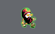 design aesthetics mascot logo beard monster character