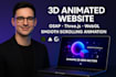 build a stunning 3d animated website with gsap, three js, webgl,babylon js