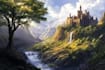 do stunning fantasy landscape, background illustration