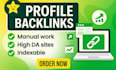 create high quality manual profile backlinks