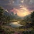 create stunning fantasy landscape, background illustration