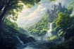do stunning fantasy landscape, background illustration