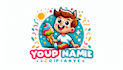 do cartoon boy eating ice cream logo with creative concept