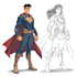 design your realistic superhero cartoon portrait