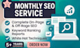 do google monthly SEO service