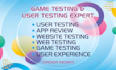 user test an app, software and website