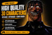 make stylized game ready 3d characters