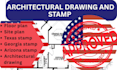 do architectural drawing site plan for texas georgia arizona architectural stamp