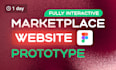create a clickable website prototype for your marketplace