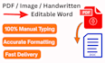 pdf and image professionally conversion to editable word