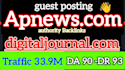 publish article on digitaljournal,com and apnews,com yahoo