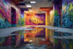 manually design graffiti street art