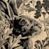 illustrate botanical and animal linocut vector illustration