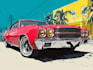 create cool classic car illustration