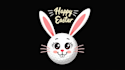 design outstanding cute golf rabbit easter logo