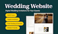 create a modern wedding website with rsvp and  wedding invitation
