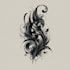 custom an abstract black tattoo design
