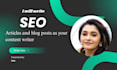 write SEO articles and blog posts as your content writer