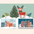 design a custom flat style christmas illustration