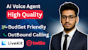 make ai telecalling voice agent using livekit and twilio with custom dashboard