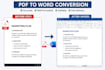 convert PDF to editable word excel