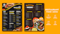design amazing editable food restaurant menu