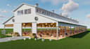 design 3d poultry design, barn design, livestock shed, with 3d render