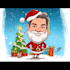 draw a christmas cartoon caricature