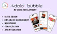develop bubble io adalo glide flutter bubble mvp ai api web app saas mobile app