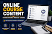 create online course content and training materials