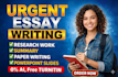 write urgent essays as an essay writer