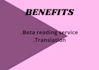 be one beta reader