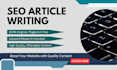 write well researched and SEO optimized blog posts and articles