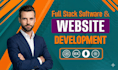 develop custom website using react, node js, express , next with database