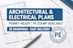 professional architectural drawing electrical and pe stamp