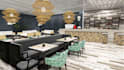 refurbish 3d restaurant interior,lounge layout,bar design,cgi render,pizza shop