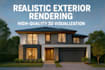 create realistic exterior rendering and 3d architectural visualization