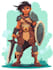 do 2d character design, 2d game character, concept