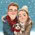 draw unique christmas cartoon caricature